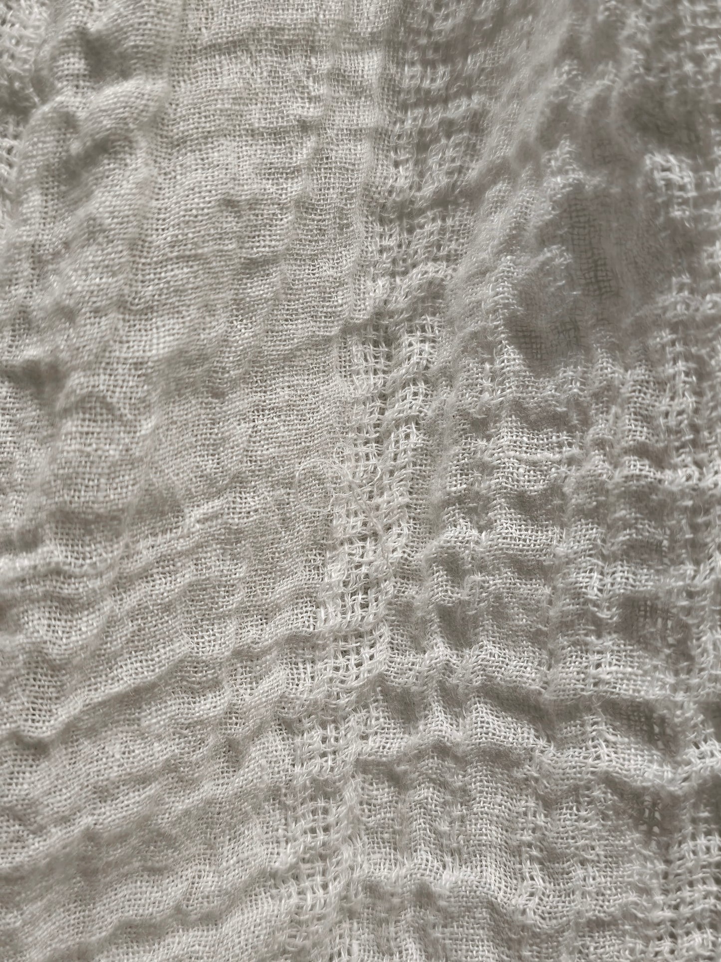 Ann Demeulemeester SS20 Semi Sheer Multi Button White Linen Robe