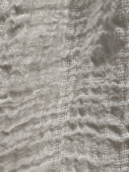 Ann Demeulemeester SS20 Semi Sheer Multi Button White Linen Robe
