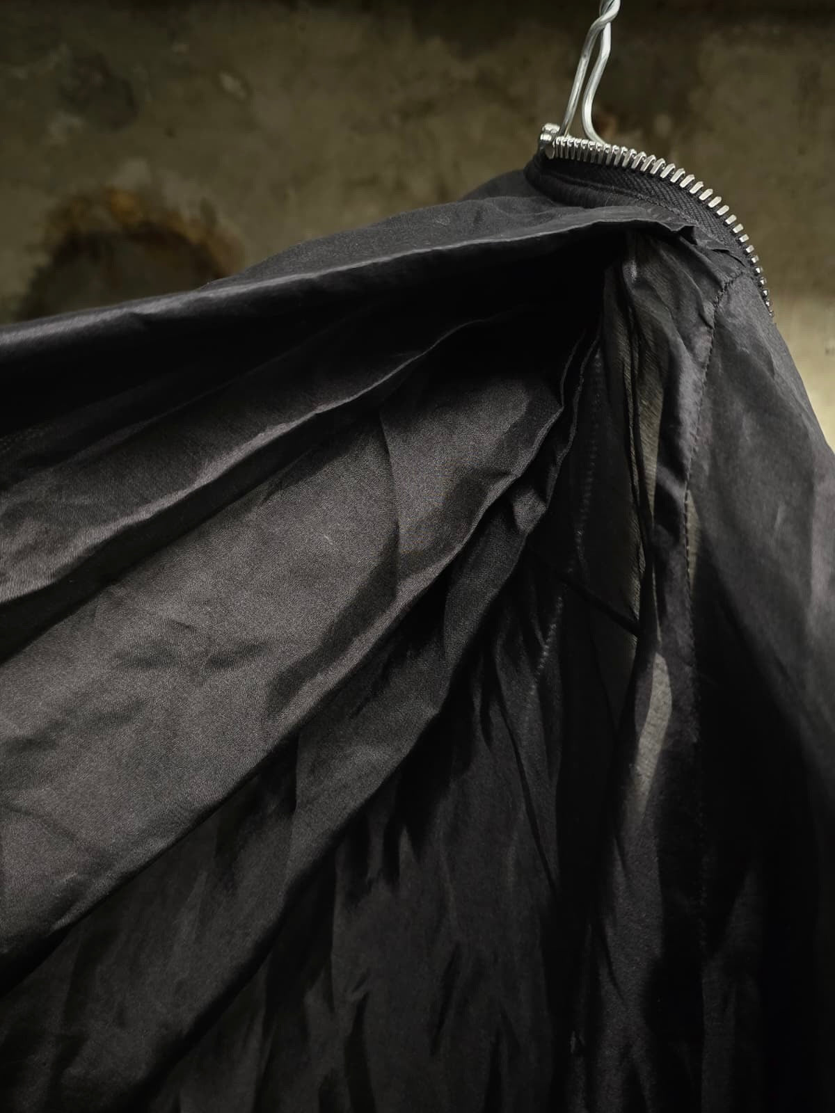 Rick Owens SS24 "LIDO" Silk Bubble Batwing Flight Bomber Jacket