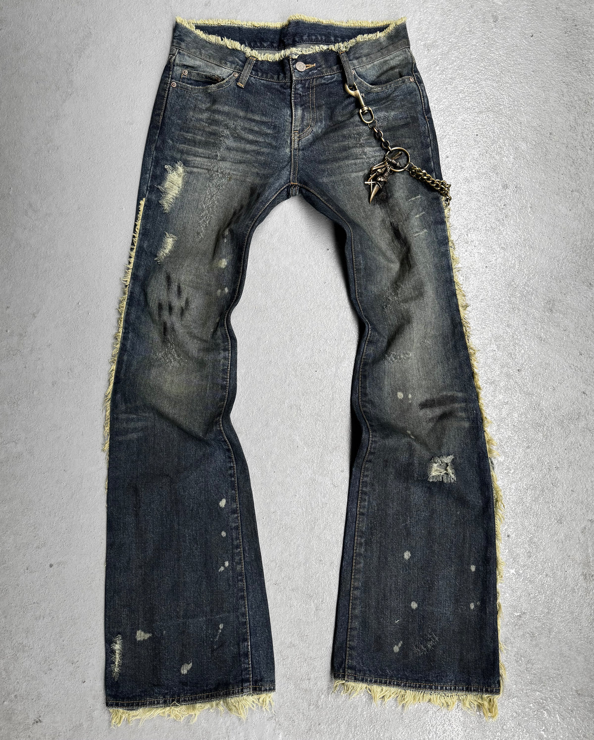 Vintage Y2K Low Rise Dark Wash Flared Jeans - Extra Small – Flying 