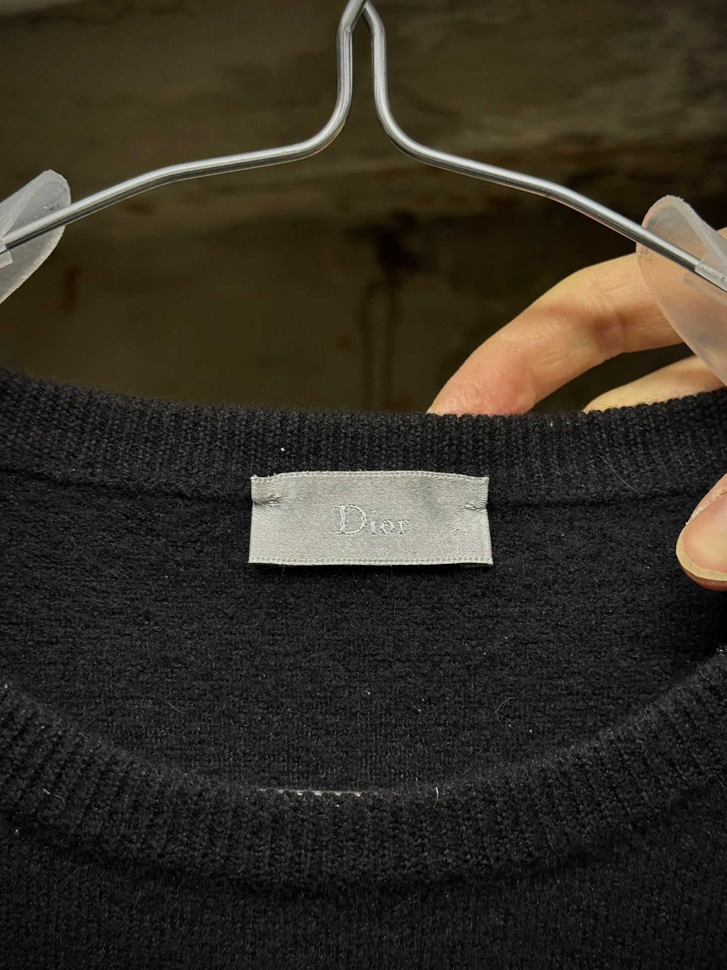 DIOR HOMME AW05-06 “IN THE MORNING” by Hedi Slimane Cashmere Crewneck Sweater detail | DRIEW GARMENTS