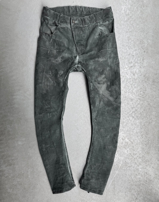 Boris Bidjan Saberi hide[m] Exclusive 19/21 Dark Hue Object-dyed “P13-TF” Vinyl Waxed Denim