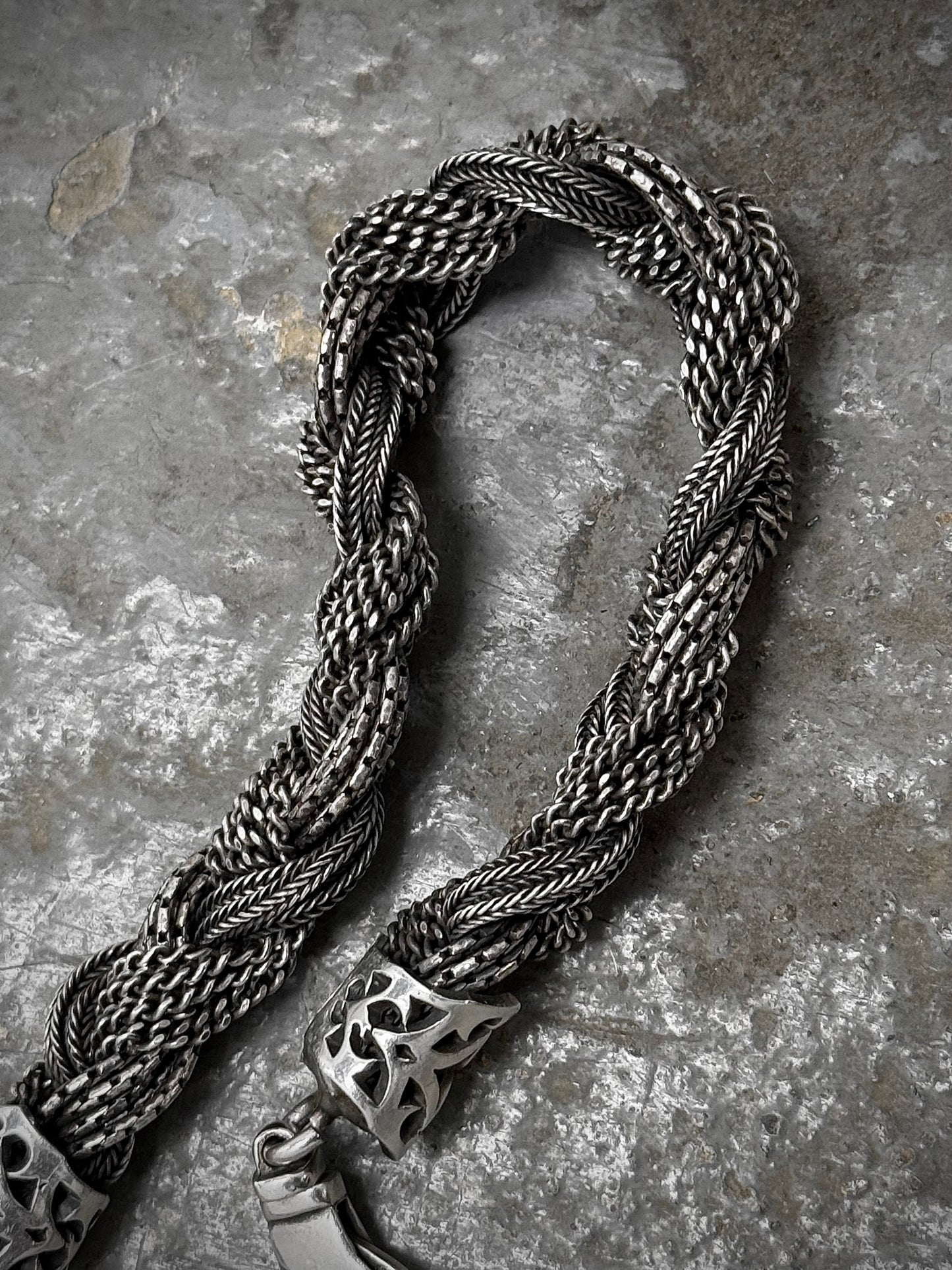Emanuele Bicocchi .925 Silver Mixed Braided Bracelet detail | DRIEW GARMENTS