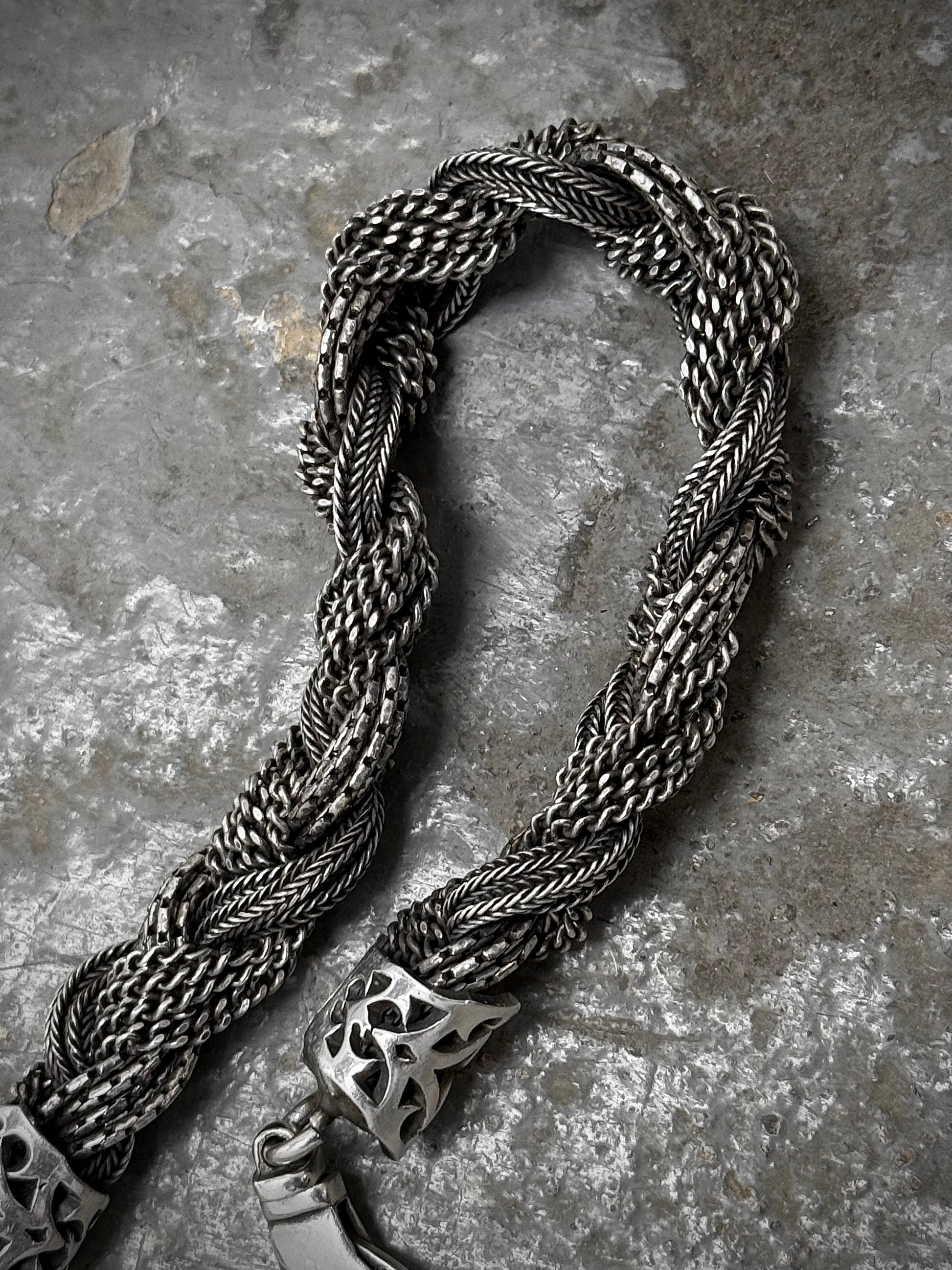 Emanuele Bicocchi .925 Silver Mixed Braided Bracelet detail | DRIEW GARMENTS