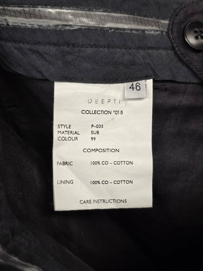 DEEPTI Collection °015 ‘P-035 SUB-99’ Open Zipfly Classic Trousers detail | DRIEW GARMENTS