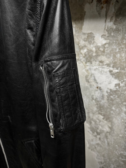 Rick Owens AW14 "MOODY" Lamb Leather MA-1 Bomber Jacket detail | DRIEW GARMENTS