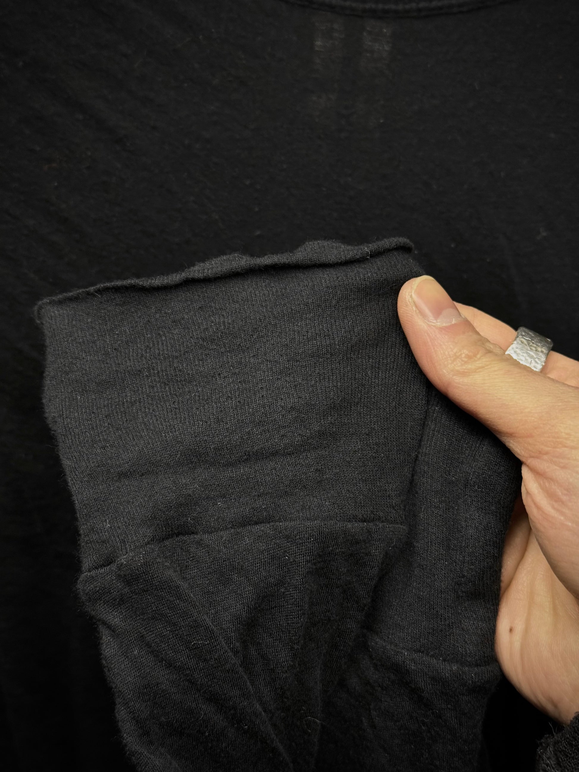 Rick Owens SS25 "HOLLYWOOD" Black Double Layered Long-sleeves detail | DRIEW GARMENTS