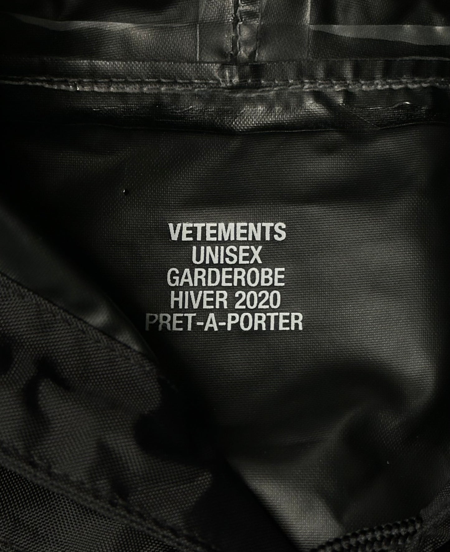 VETEMENTS AW20 “Anarchy” Graphic Nylon Raincoat