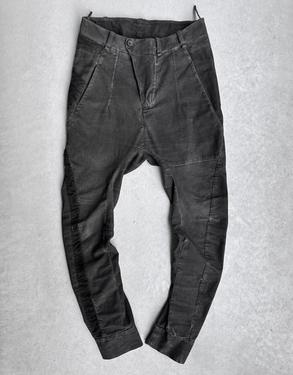 MASNADA Washed Grey Deconstructed Drop-crotch Denim