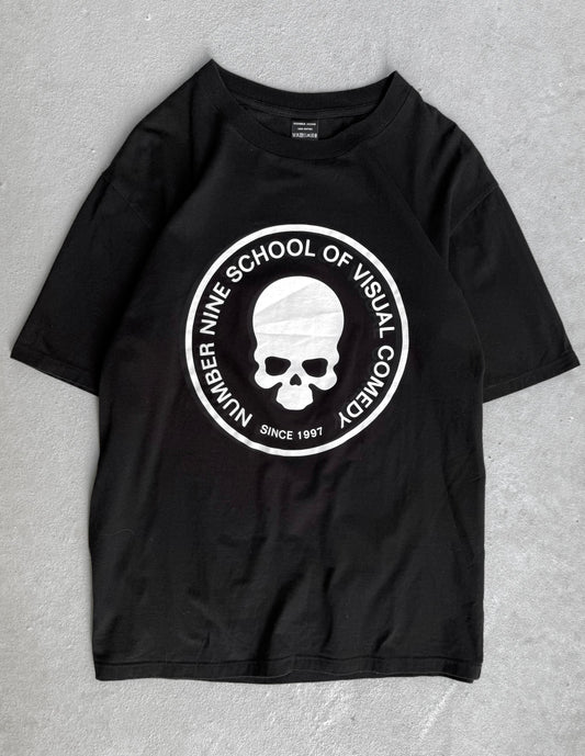 Number (N)ine Re-edition SS01 “Time Migration” School of Visual Comedy Graphic Skull T-shirt
