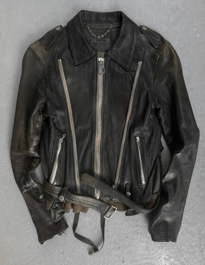 MiharaYasuhiro AW05 Reconstructed Multi-zip Sheepskin Leather Jacket