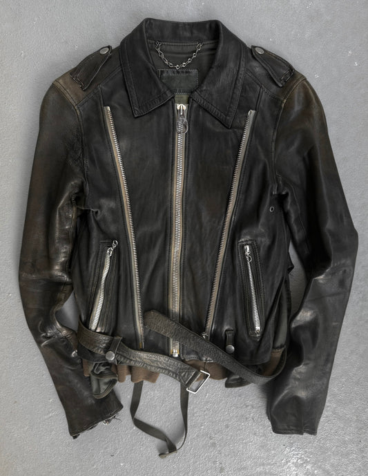 MiharaYasuhiro AW05 Reconstructed Multi-zip Sheepskin Leather Jacket