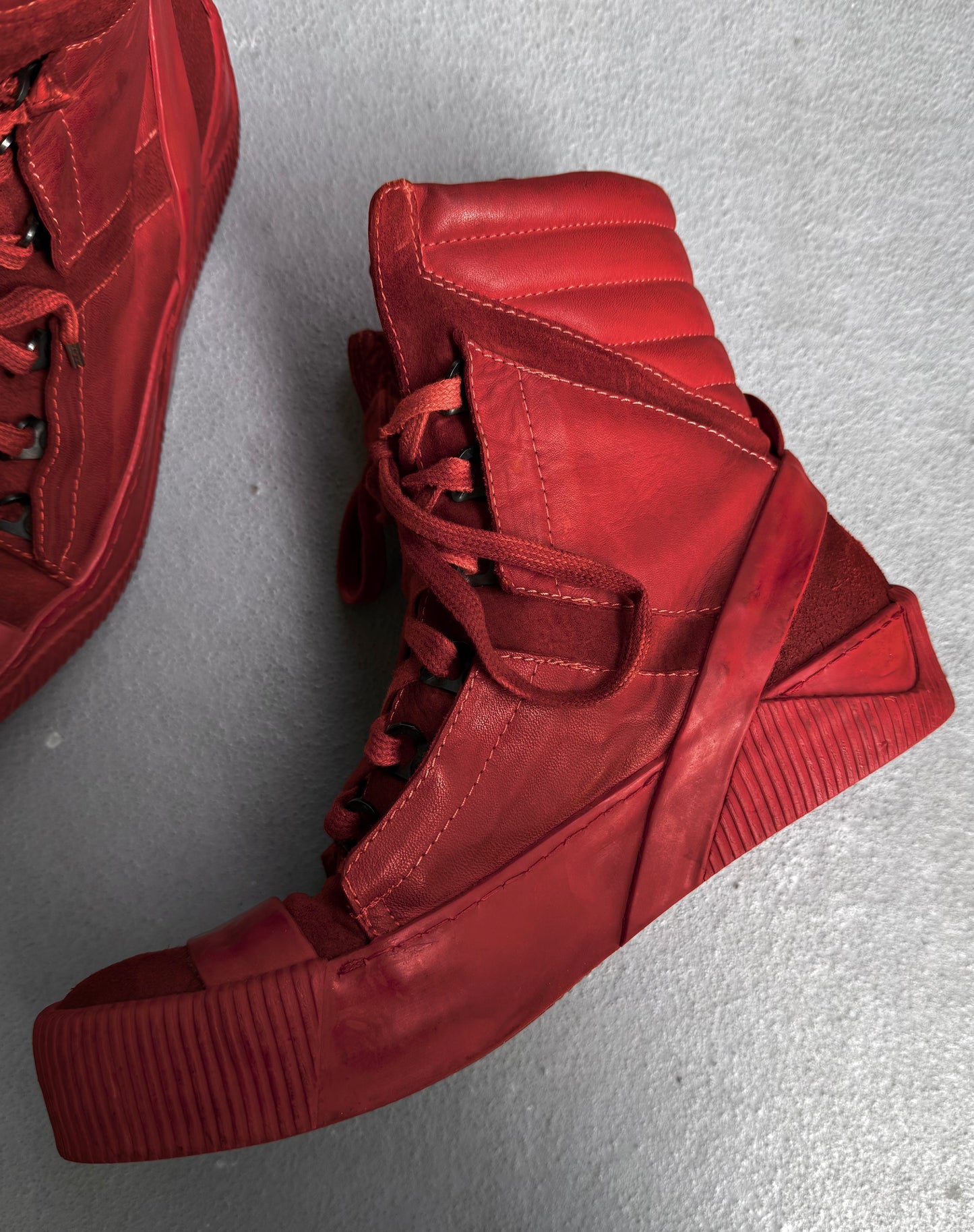 Boris Bidjan Saberi AW15-16 'BAMBA 4' Lamb Leather High-top Sneakers