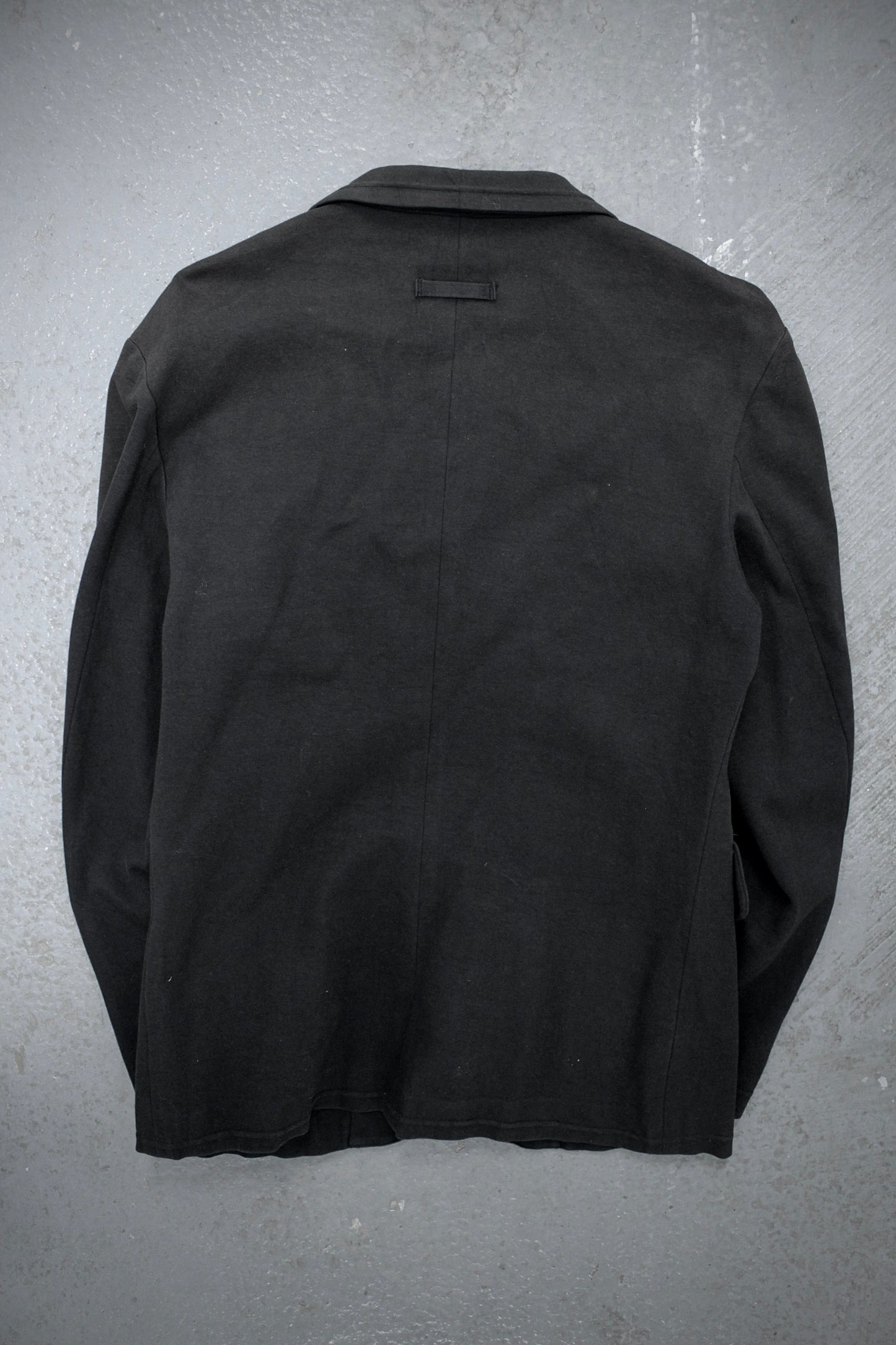 Jean Paul Gaultier Jean-Paul GAULTIER HOMME 90s Charcoal Grey Unlined Work Blazer detail | DRIEW GARMENTS