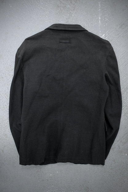 Jean Paul Gaultier Jean-Paul GAULTIER HOMME 90s Charcoal Grey Unlined Work Blazer detail | DRIEW GARMENTS