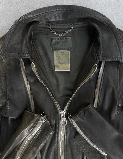 MiharaYasuhiro AW05 Reconstructed Multi-zip Sheepskin Leather Jacket