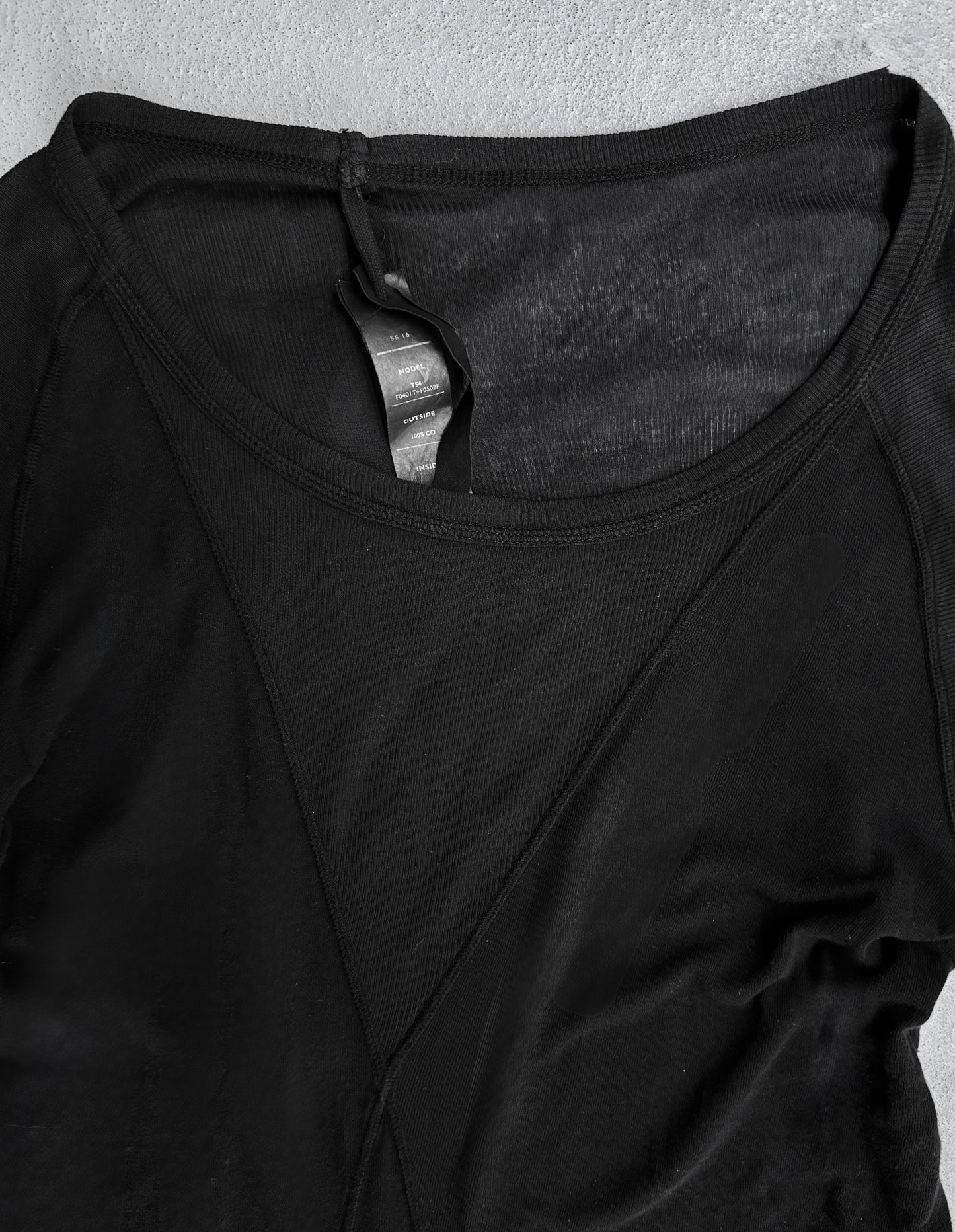 Boris Bidjan Saberi SS16 Object-dyed Asymmetrical Ribbed T-shirt