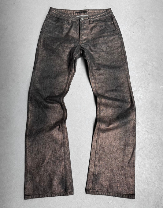 RipVanWinkle Early 00s Rustic Indecresent Flare Bootcut Denim