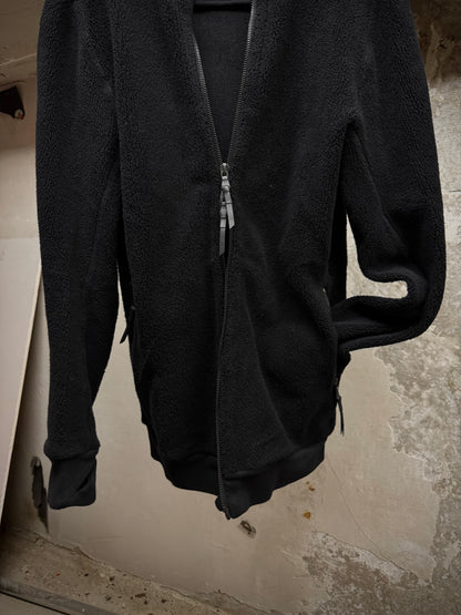 11 by Boris Bidjan Saberi Raglan Cotton Fleece Zip Up Jacket