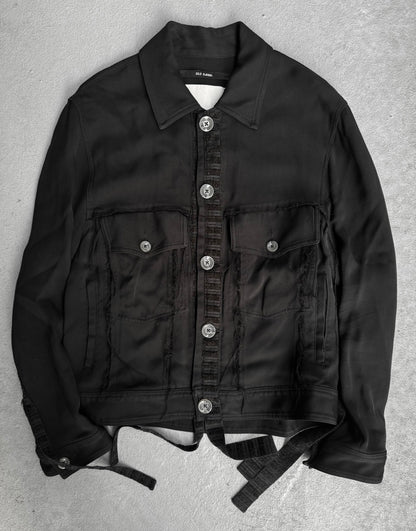 SONG FOR THE MUTE AW20 "20.2 DJEBEL" Frayed Edge Viscose Trucker Jacket | Archive Fashion Toronto