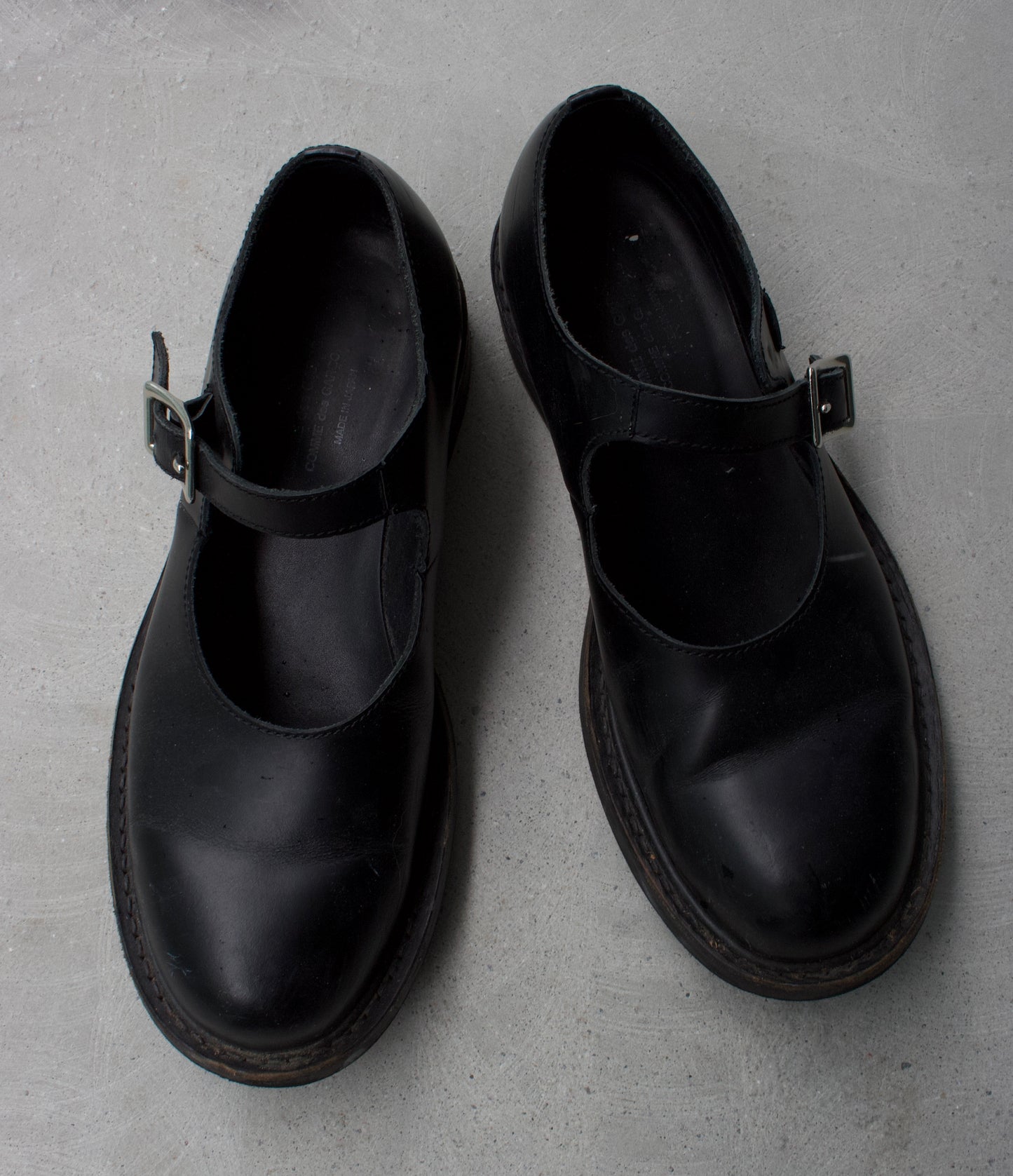 COMME des GARCONS “Mary Jane” Leather Strap Shoes