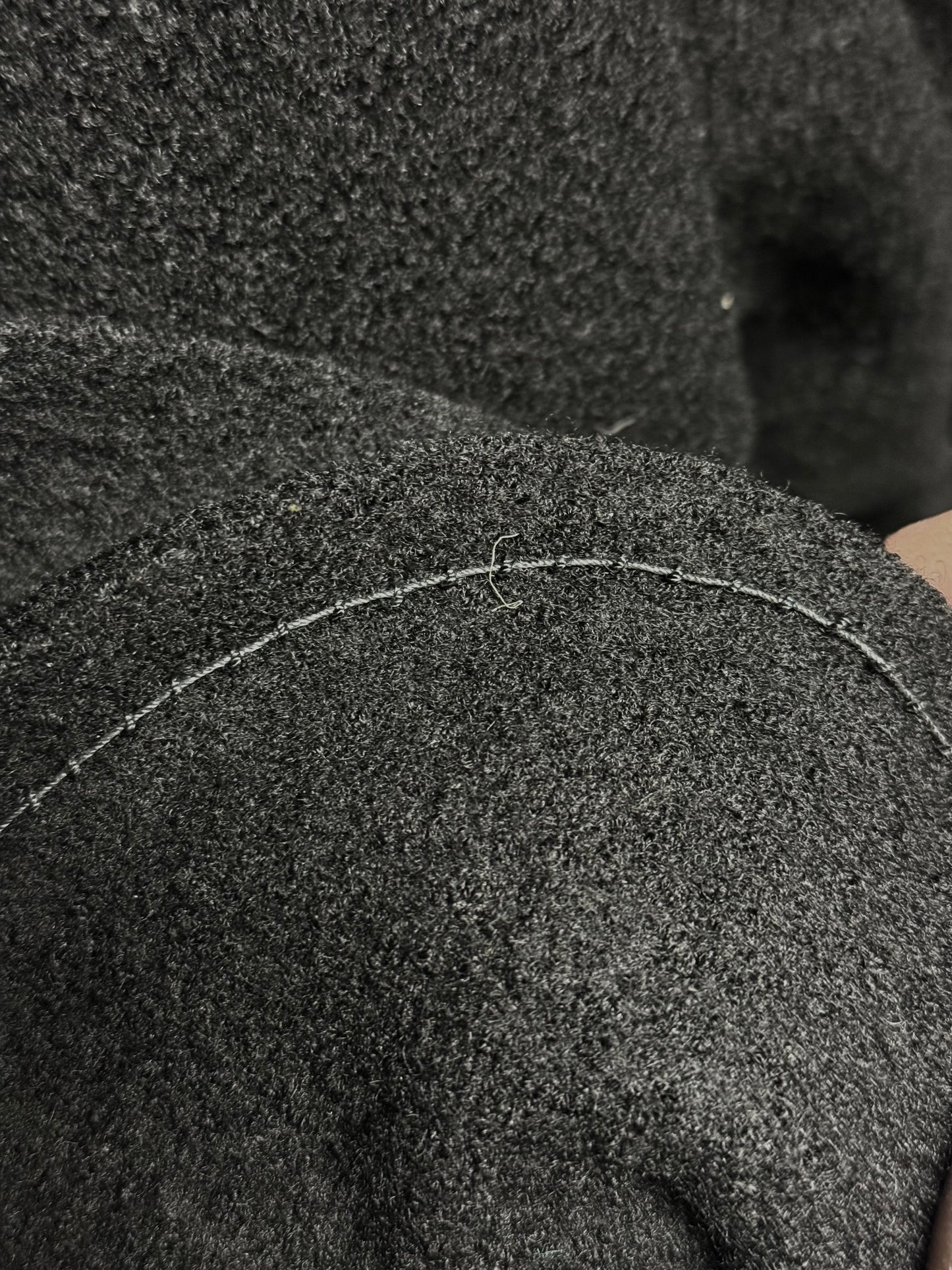 LEON EMANUEL BLANCK 'DIS-M-SJ/02' Virgin Wool Overlock Distortion Strait Jacket detail | DRIEW GARMENTS