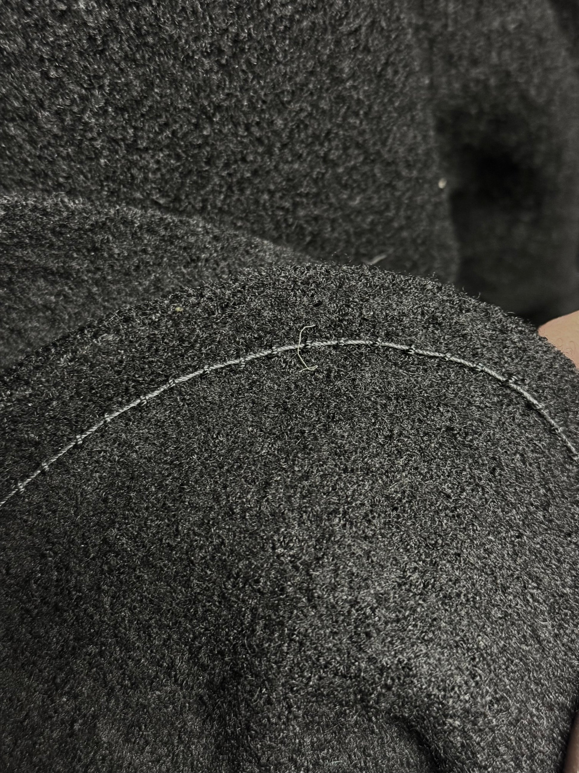 LEON EMANUEL BLANCK 'DIS-M-SJ/02' Virgin Wool Overlock Distortion Strait Jacket detail | DRIEW GARMENTS