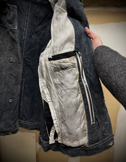 Taichi Murakami AW25 Indigo Hand-Dyed Reverse Calf Leather Work Jacket