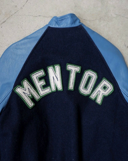 Vintage 90’s Mentor College Leather Varsity Jacket