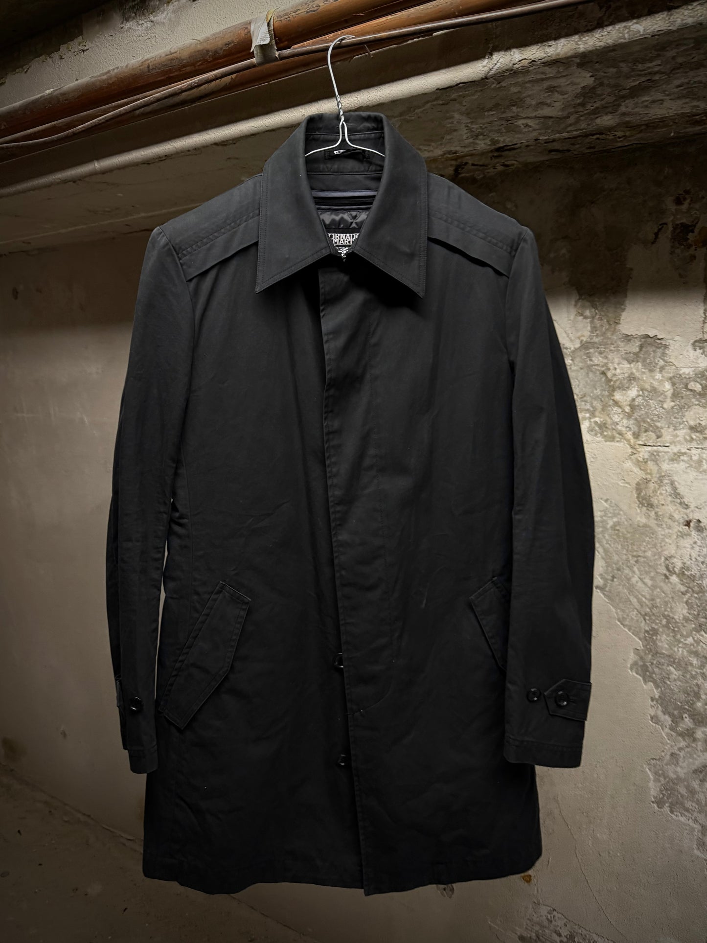 Tornado Mart Early 00s Quilt Lined Cotton Gaberdine Mac Coat