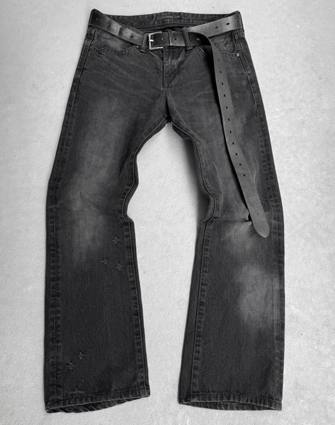 パンツ CIVARIZE clashed denim y2k archive 00s CIVARIZE Grey Bootcut Denim Early 00s | Visual Kei Jeans – DRIEW