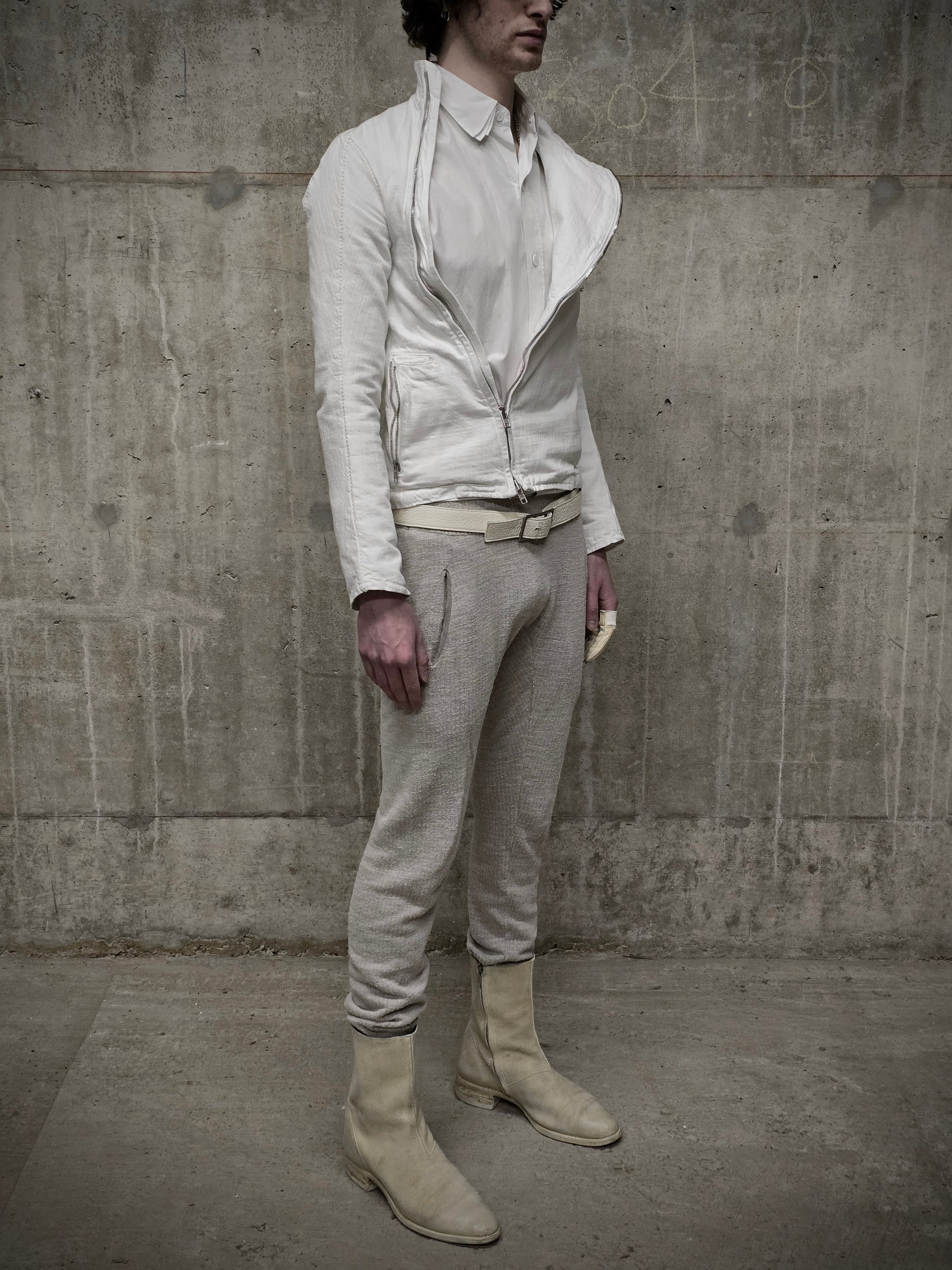 Carol Christian Poell AW05 "On Demand" Reverse Horse Leather Side Zip Boots detail | DRIEW GARMENTS