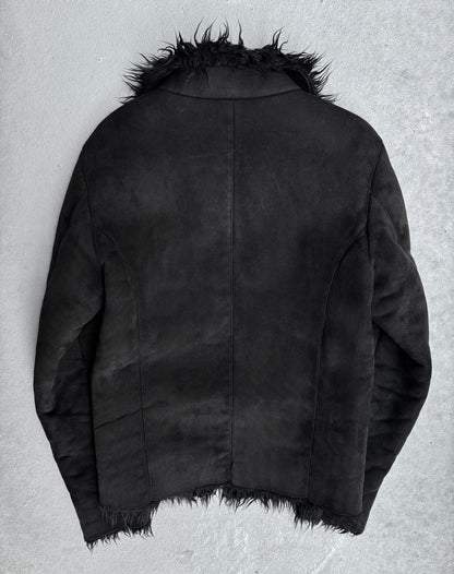 SHELLAC Early 00s Faux Shearling Rider Jacket