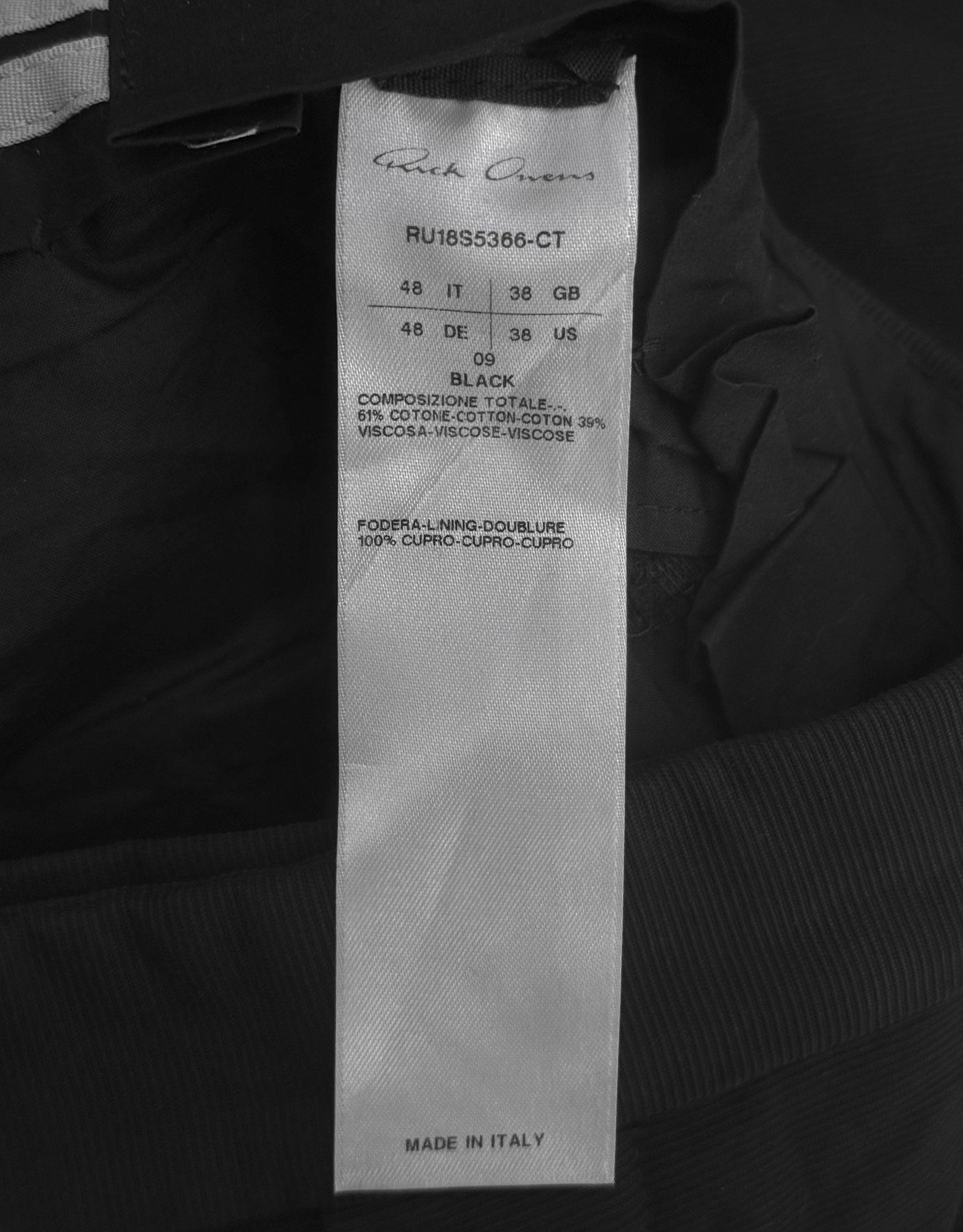 Rick Owens SS18 "DIRT" Viscontis Frayed Hem Wide Leg Trousers