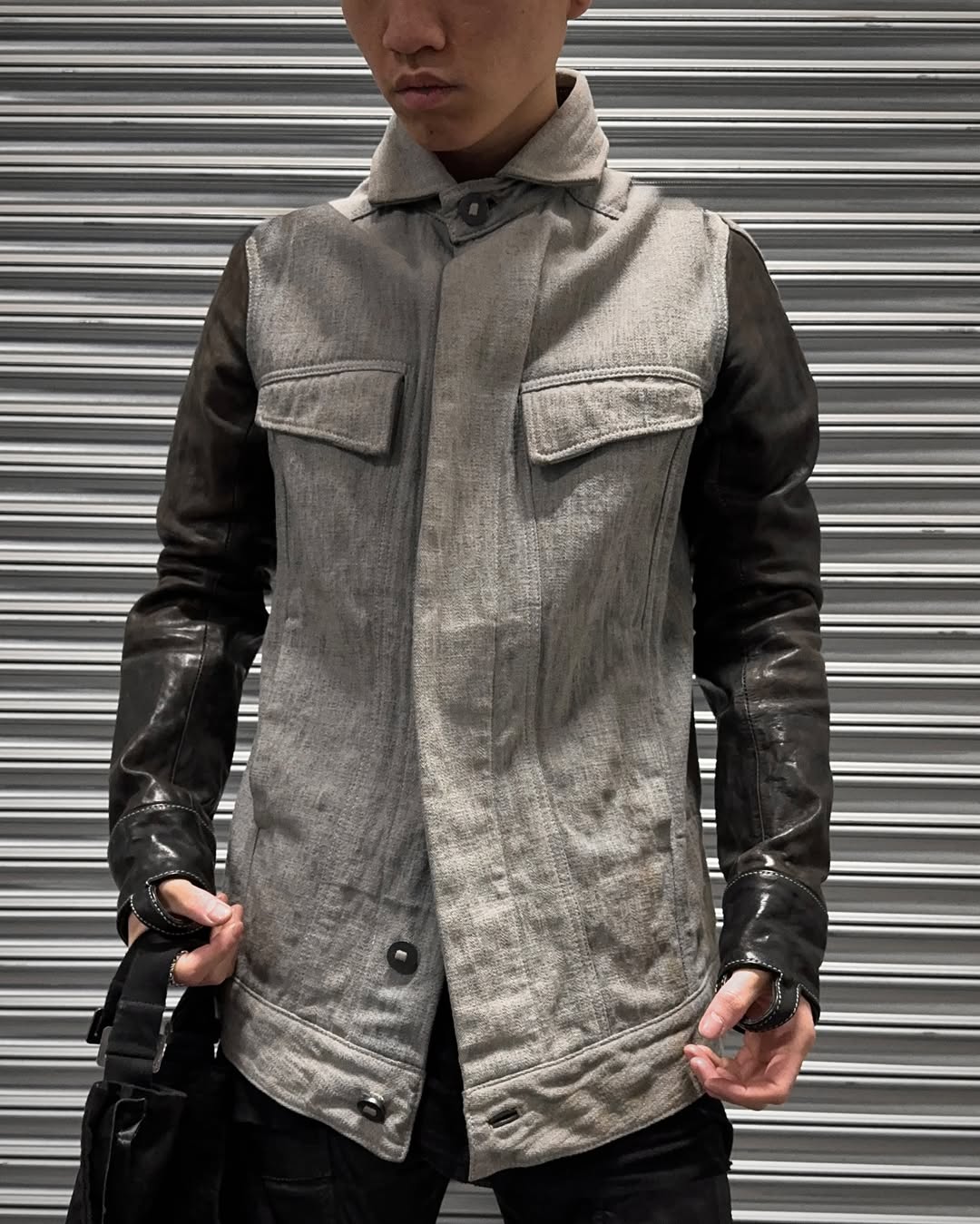 Boris Bidjan Saberi SS16 ‘TEJANA1-F1503B’ Horseskin Leather Sleeves Jacket