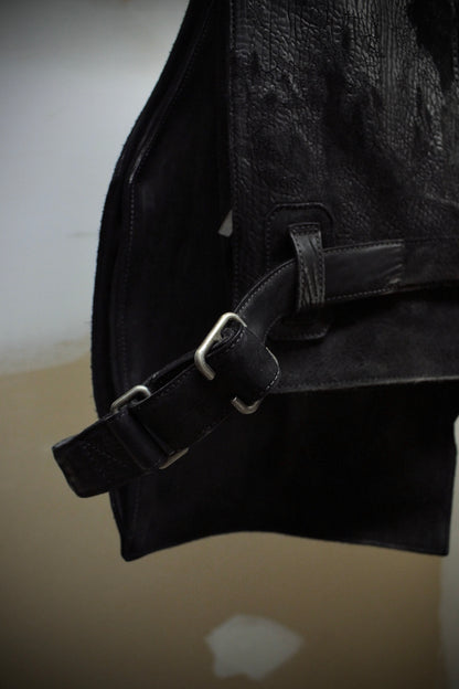 Carol Christian Poell 'AM/2608 CUBS-PTC/010' Object-dyed Horse Culatta Leather Vest Bag detail | DRIEW GARMENTS
