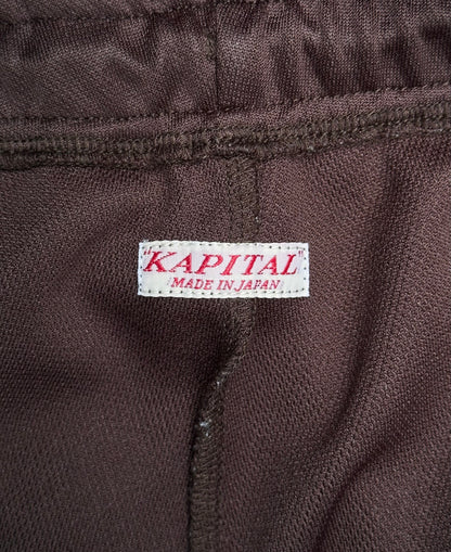 KAPITAL Velour Side Ska-Tape “Jamaica-Japan” Flare Jersey Track Pants