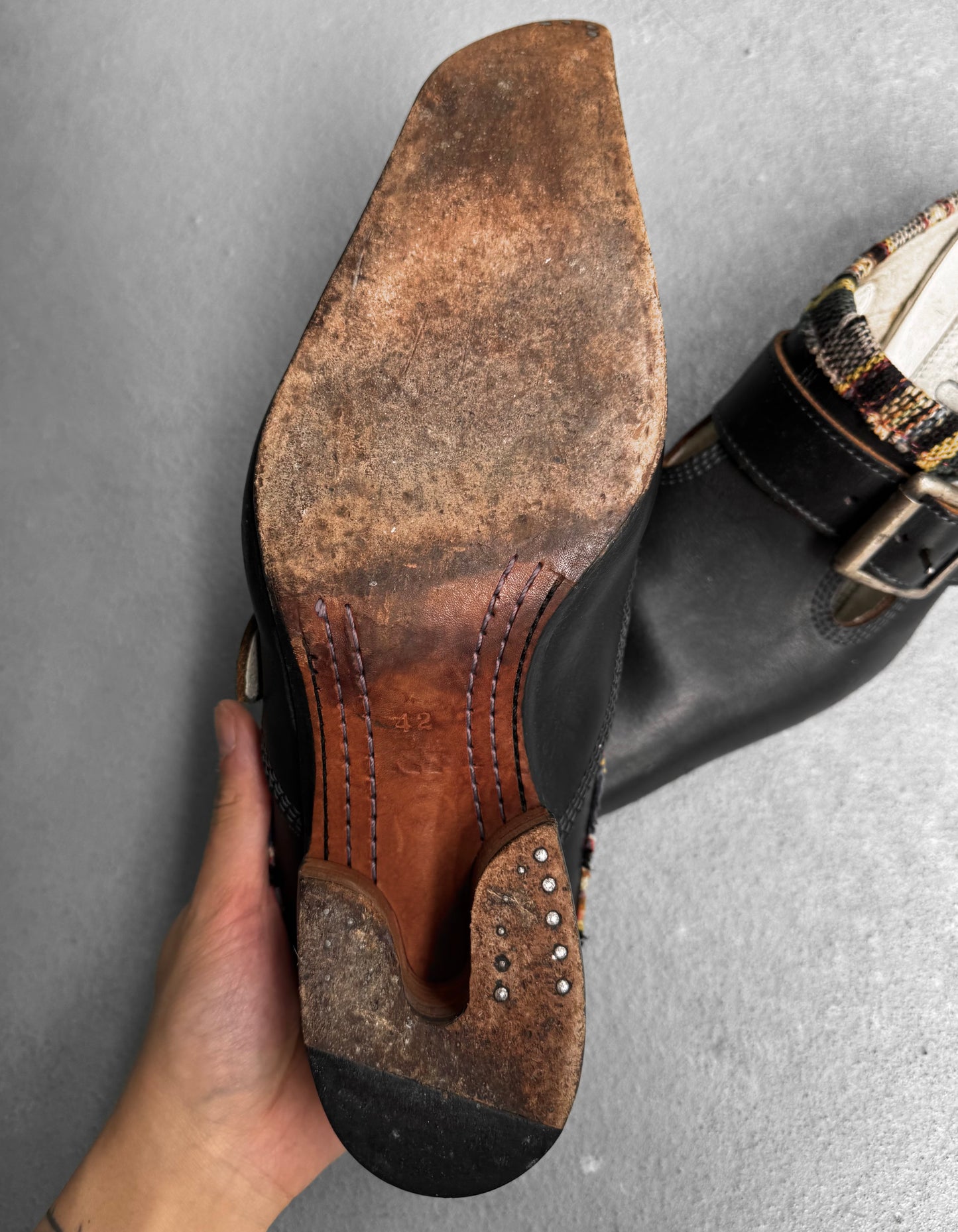 Hiromu Takahara Early 00s Buckle Strap Cowboy Mules