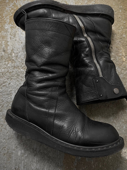 Rick Owens AW09 "CRUST" Side Zip Calf Leather Creeper Boots detail | DRIEW GARMENTS