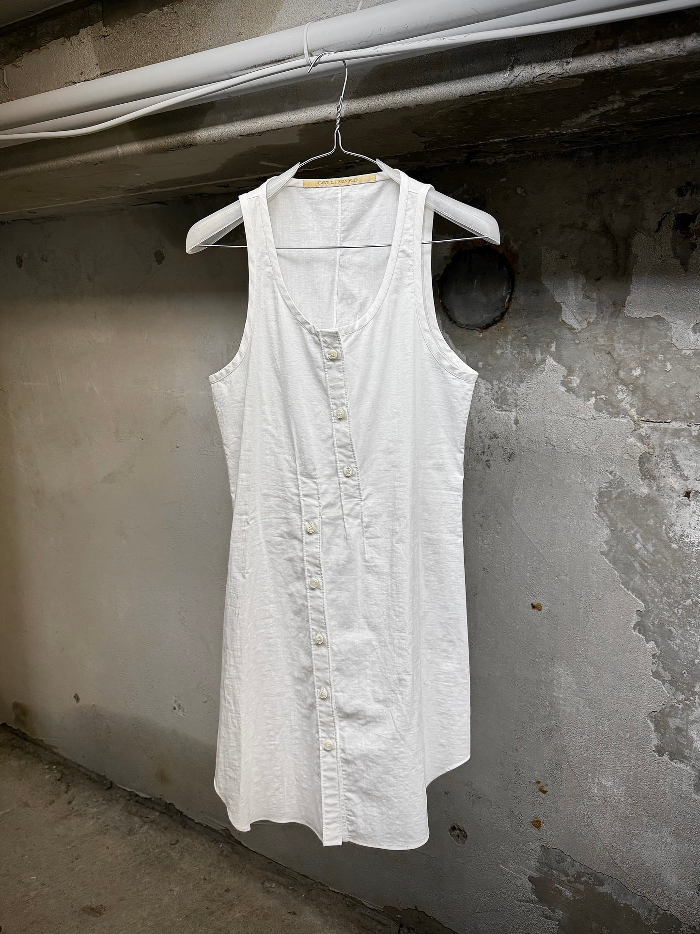 Carol Christian Poell 2010 FE-MALE 'CF/0911 FLAMMEN/1' Dead-end Striped Long Tank Top | Archive Fashion Toronto