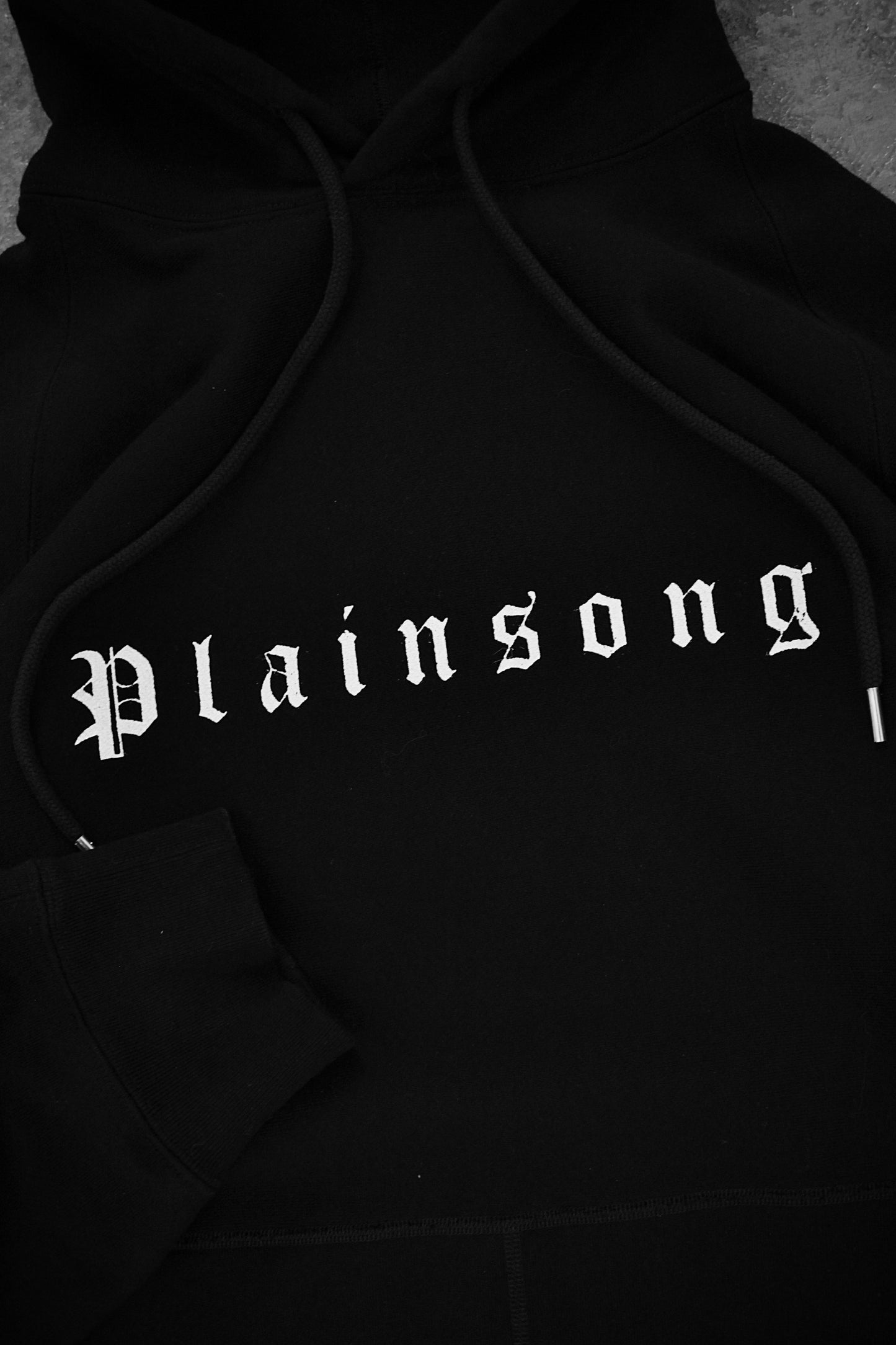 TakahiroMiyashita TheSoloist. SS25 "PLAINSONG" Cotton Terry Raglan Hoodie detail | DRIEW GARMENTS