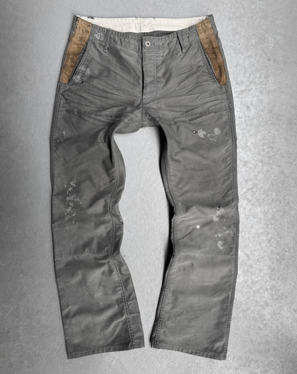 Isamu Katayama “BACKLASH” SS12 ‘Chinocross’ Dirty Mud Wash Bootcut Pants