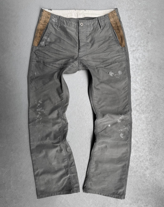 Isamu Katayama “BACKLASH” SS12 ‘Chinocross’ Dirty Mud Wash Bootcut Pants