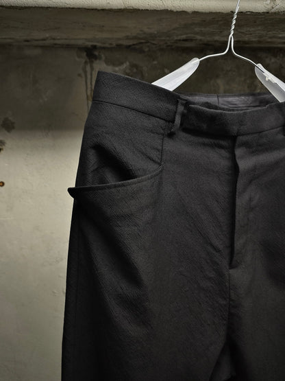 Rick Owens SS18 "DIRT" Drop-crotch Virgin Wool Wide Trousers detail | DRIEW GARMENTS