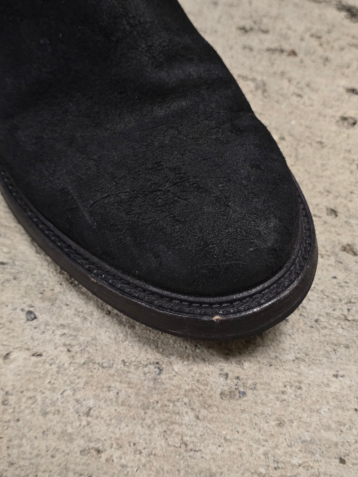 Rick Owens SS17 "WALRUS" Goodyear Flex Reverse Cow Leather Creeper Boots