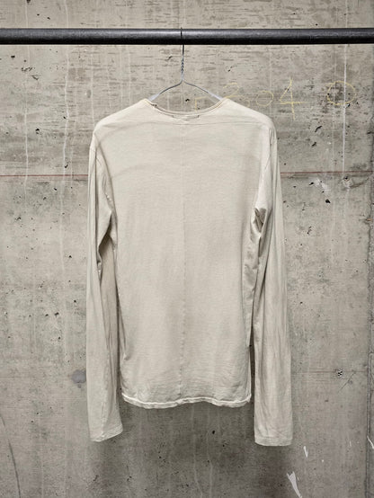 The Viridi-Anne Early 00s Overlock Garment Dyed Cotton Long-sleeves