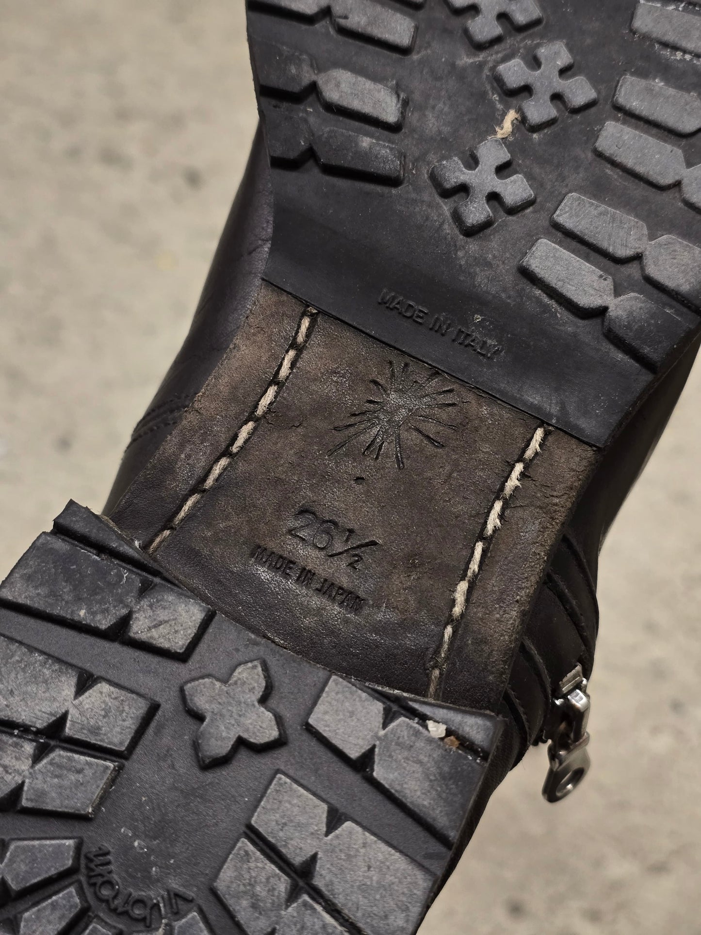 MiharaYasuhiro AW09 Brown Double Layered Cow Leather Engineer Boots