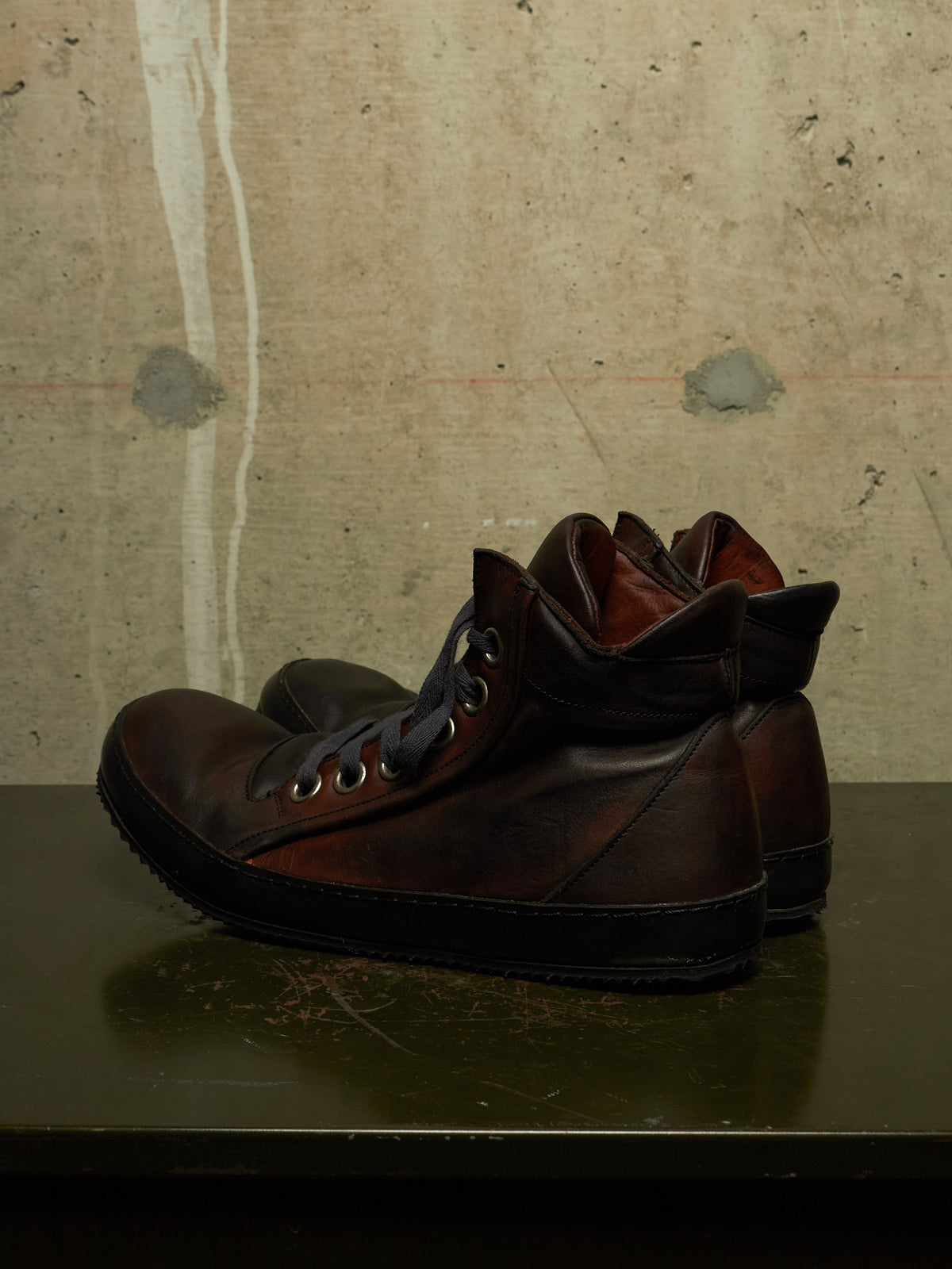 A DICIANNOVEVENTITRE (A1923) 'S2' Dark Brown Horse Leather Sneakers