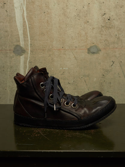 A DICIANNOVEVENTITRE (A1923) 'S2' Dark Brown Horse Leather Sneakers