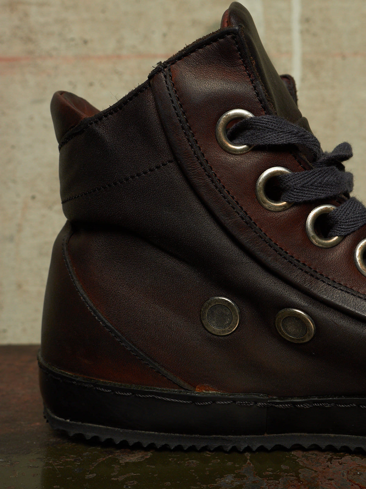 A DICIANNOVEVENTITRE (A1923) 'S2' Dark Brown Horse Leather Sneakers